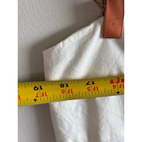 NWT Zara Embroidered Jumpsuit Strapless Wide Leg Blogger Favorite White Size XXL - Picture 9 of 10